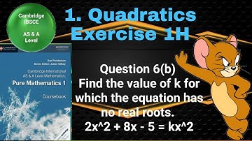 Find the value of k for which the equation has no real roots. 2x^2 + 8x - 5 = kx^2