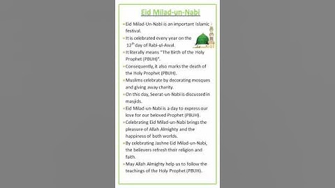 Eid Milad un Nabi #essay#easytolearnandwrite#english#eidmiladunnabi#shortsyoutube#shorts#viral