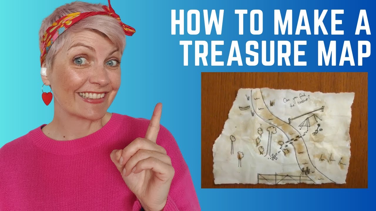 How to make a treasure map look old using tea or coffee - YouTube