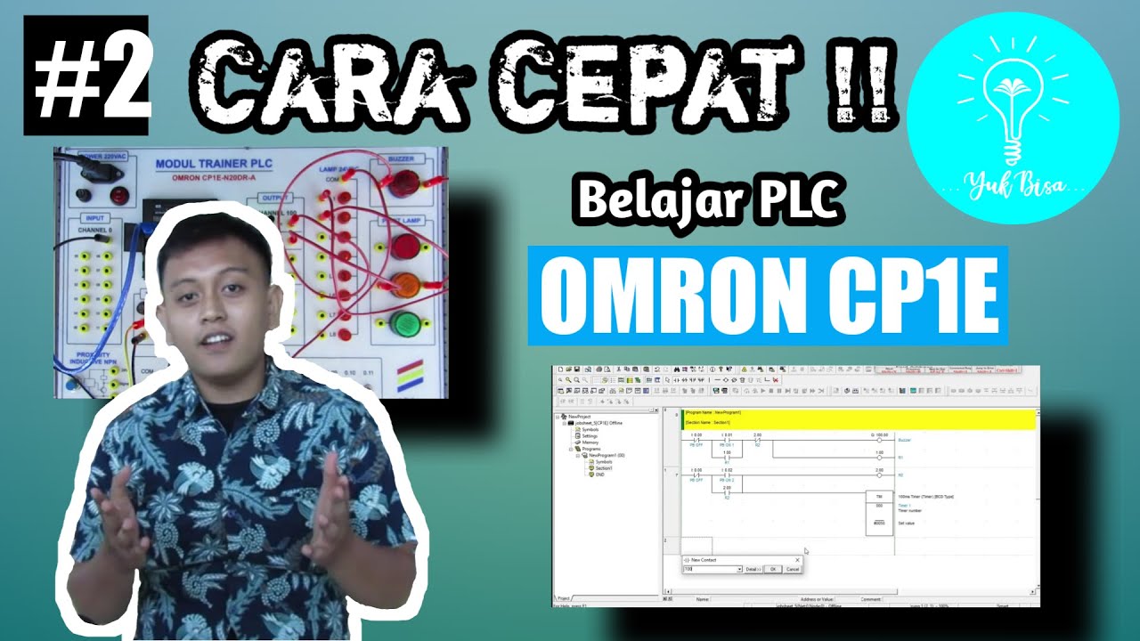 #2 Cara Cepat Belajar Mengoperasikan PLC Omron CP1E - YouTube
