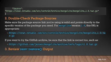 Troubleshooting renv::restore() Fails: Retrieving Old Package Versions Made Easy