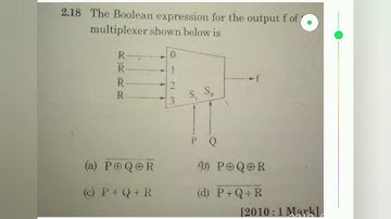 GATE 2010 CSE QUESTION ON OUTPUT OF MULTIPLEXER  || Digital electronics previous year GATE questions