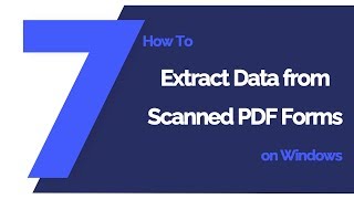 How to Extract Data from Scanned PDF Forms on Windows | PDFelement 7 How To Extract Data From Scanned Pdf Forms On Windows