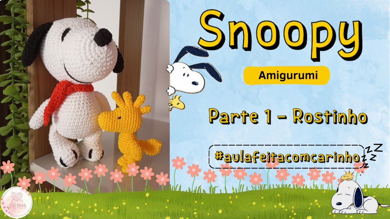Snoopy Amigurumi - Parte 1 - Rostinho