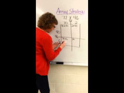 Array Strategy to Solving a Multiplication Problem