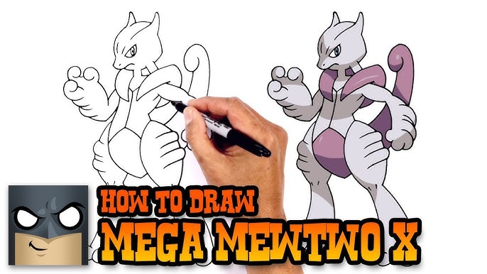 mewtwo and mega mewtwo y (pokemon and 1 more) drawn by suahh