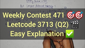 Weekly Contest 471 🔥 Longest Balanced Substring | Leetcode 3713 Q2 | Solution from Brute Force 