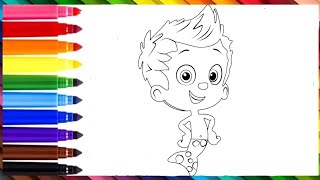 How to draw Bubble Guppies for kids/Easy Drawing Painting Coloring Bubble Guppies #howtodraw#drawing