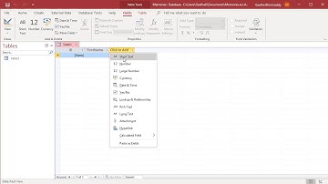 How to Create a Table in MS Access - Office 365