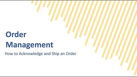 Order Management Video