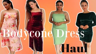 Bodycon Dress Haul Bodycon Dress Under 500 Try On Haul