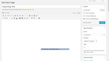 WordPress Basics - Importing Texts