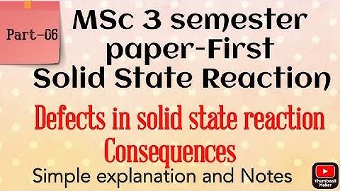 Defects in solid and consequences  - Compete concept & Examples #mscchemistrynotes #solidstate