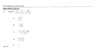 CE 2000 Math paper II Q37