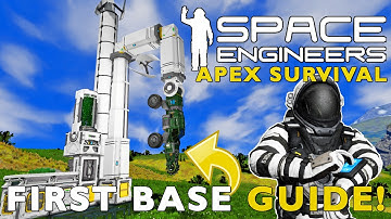 Space Engineers: Apex Survival - First Base Survive and Thrive with the NEW Respawn Rover 🏠