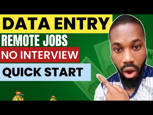 Data Entry Remote Jobs in Nigeria 2025 – No Experience