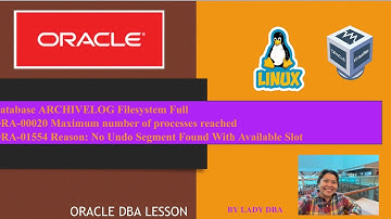 ARCHIVED LOG FULL RESOLVES MAXIMUM NUMBER OF PROCESSES
