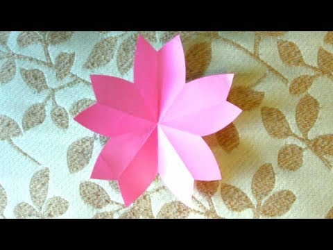 折り紙 さくらの切り方 その1 Origami How To Cut Sakura Part 1 Youtube