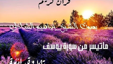 ماتيسر من سورة يوسف/قرآن كريم بصوت إبراهيم الشاذلي