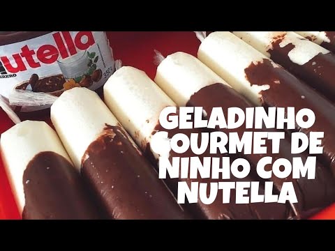 Geladinho Gourmet de Ninho com Nutella