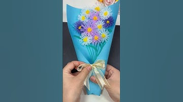 Cách làm bó hoa xinh từ xốp bọc trái cây #handmade #thucong #choicungcon