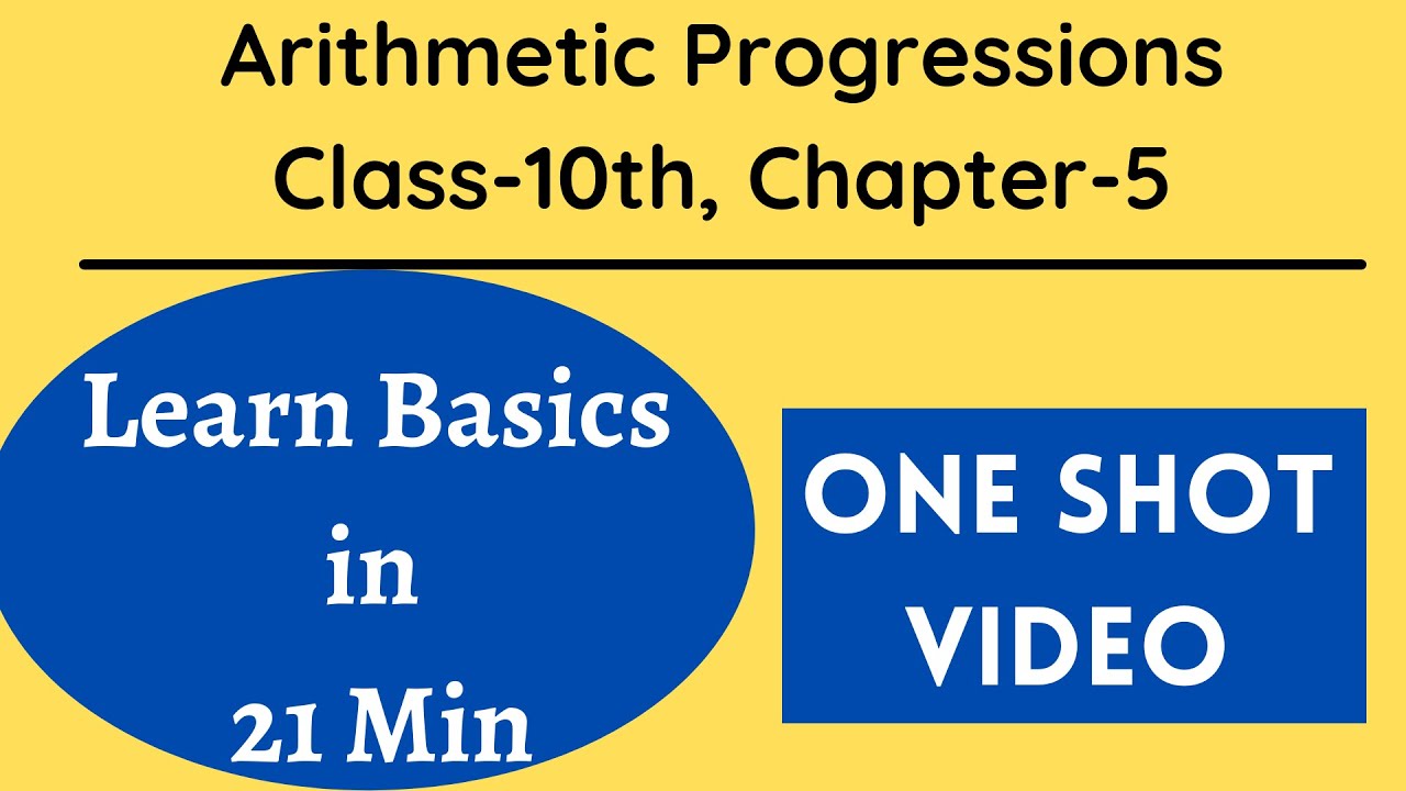 Arithmetic Progressions || Class 10th Chapter 5 || Lecture 1 Term 2 ...