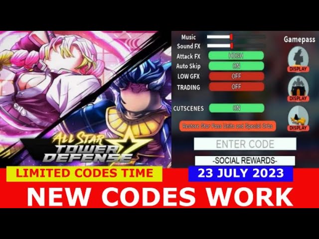 NEW CODES* [UPDATE + 4X] All Star Tower Defense ROBLOX, LIMITED CODES TIME