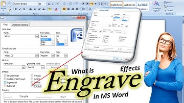Engrave effect 💫 What is Engrave effect in MS Word 💞 MS Word Tutorial in 🇵🇰 Urdu| Word Tips & Tricks