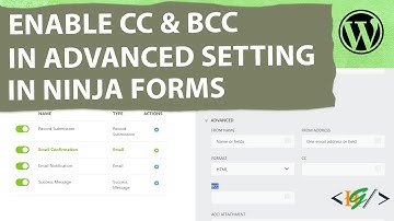 How to Enable CC & BCC in Email Ninja Forms in WordPress | Add Emails in CC & BCC in Form