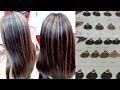 Hair colour highlights // streaks hair colour highlights// step by step 100% safe