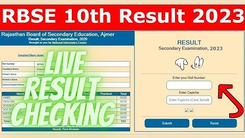 RBSE Class 10th LIVE RESULT CHECKING 2023 🔥 || अपना रिजल्ट देखें सबसे पहले!
