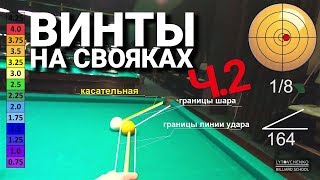 Урок 2. СВОЯК: ВИНТЫ. ПРИЦЕЛИВАНИЕ. СИЛА УДАРА. УГЛЫ. Видеокурс. Бильярд от первого лица.