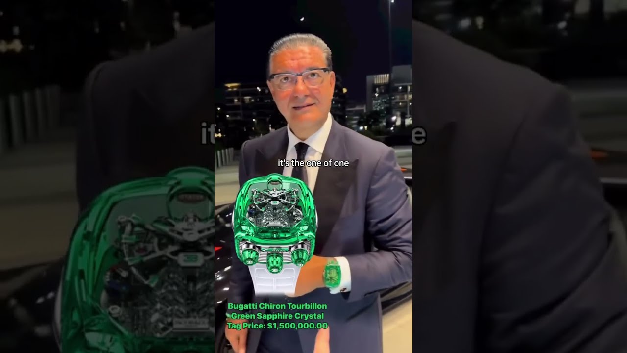 The Bugatti Chiron Tourbillon Green Sapphire Crystal Watch Worth 1 5 Million Rich Car