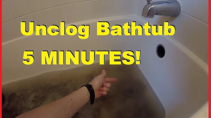How to unclog your bathtub drain 1 minute video! 