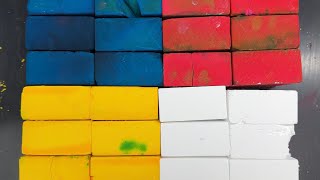 24 Super Vibrant and Soft Dyed Chalk Blocks | ASMR screenshot 1