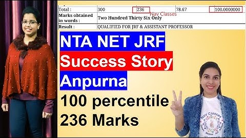 NTA NET JRF Success Story Anpurna100%le 236 Marks (Music) by Navdeep Kaur