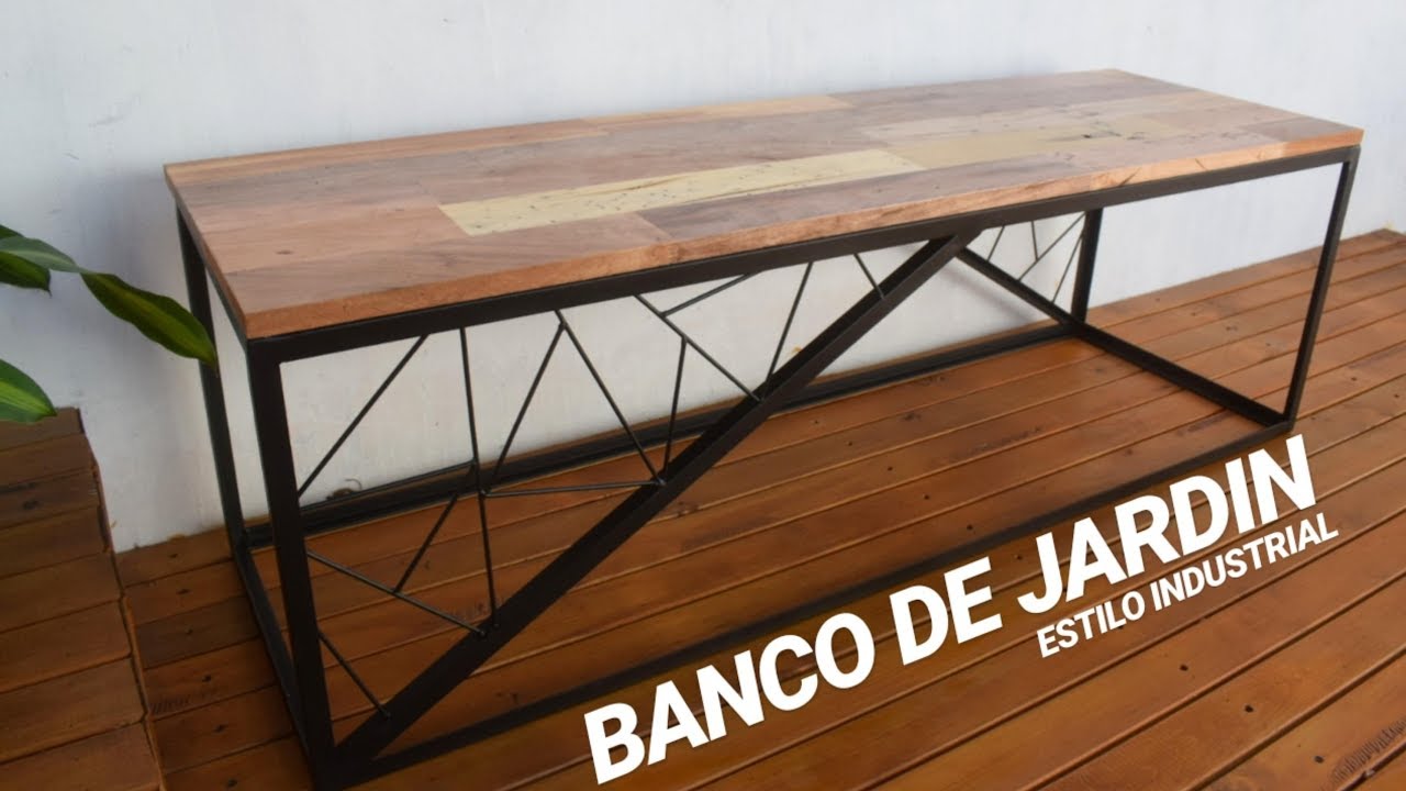 BANCO DE JARDÍN, ESTILO INDUSTRIAL By Easy / HIERRO Y ...