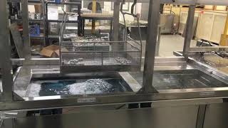 Fully Automated Wash-Rinse-Dry Ultrasonic Cleaning System in Action