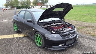 600HP Lancer EVO Testing Anti-Lag Launch Control - LOUD Sounds!