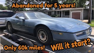 We bought an abandoned c4 corvette! Will it start?