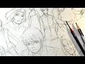 男の子スケッチ（主に頭部）　Sketch with pencil : boy