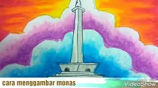 Cara Menggambar Monas How To Draw Monas Jakarta Youtube