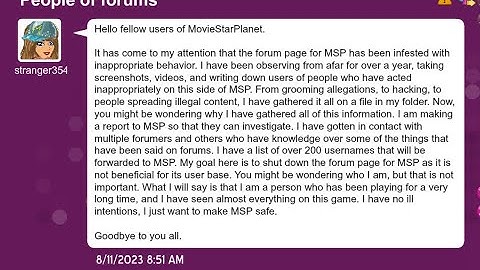 MSP forums in a nutshell pt.2