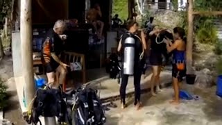 Scuba Diving Silence Underwater In Weh Island Indonesia