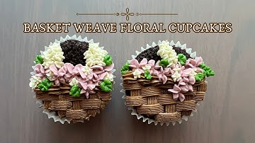 Basket Weave Cupcake || Piping Tutorial #cupcakedecorating