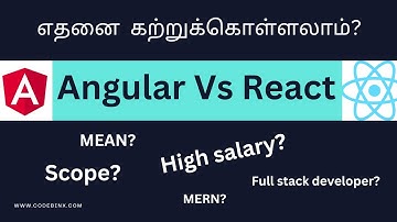 Angular Vs React 👨‍🎓| Angular React in tamil | Codebinx