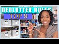 Top 9 decluttering rules  judi the organizer