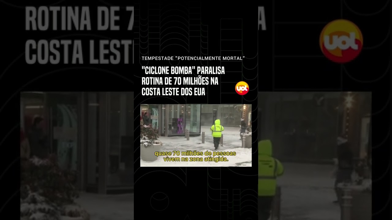 "Ciclone bomba" paralisa rotina de 70 milhões na costa leste dos EUA #Shorts