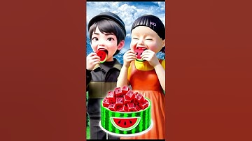 Squid Game AI Edible Slime Watermelon ASMR #squidgame #squidgame2 #ai #asmr