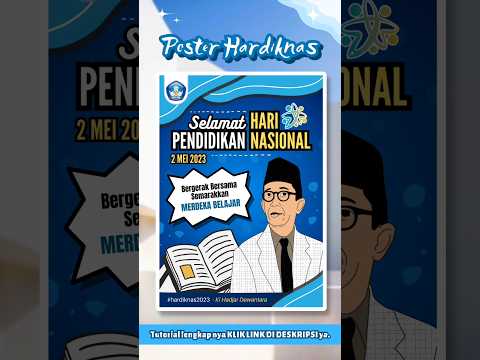 Poster Hari Pendidikan Nasional #shorts #canva #2023 #poster #design #tutorial